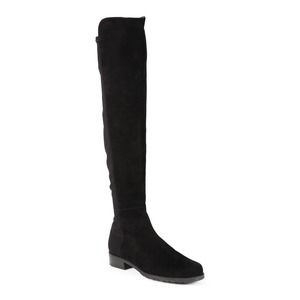 Stuart Weitzman 5050 Over-The-Knee Stretch-Suede Boots in black - 8.5M